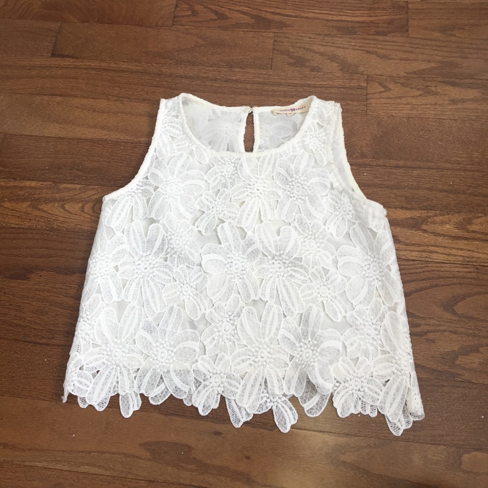 Summer lacy crop top!